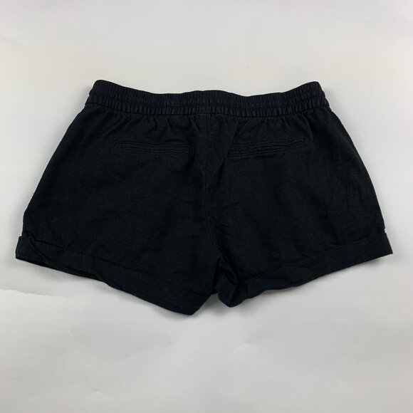 Old Navy Black Linen Blend Pull On Shorts S - Picture 4 of 4